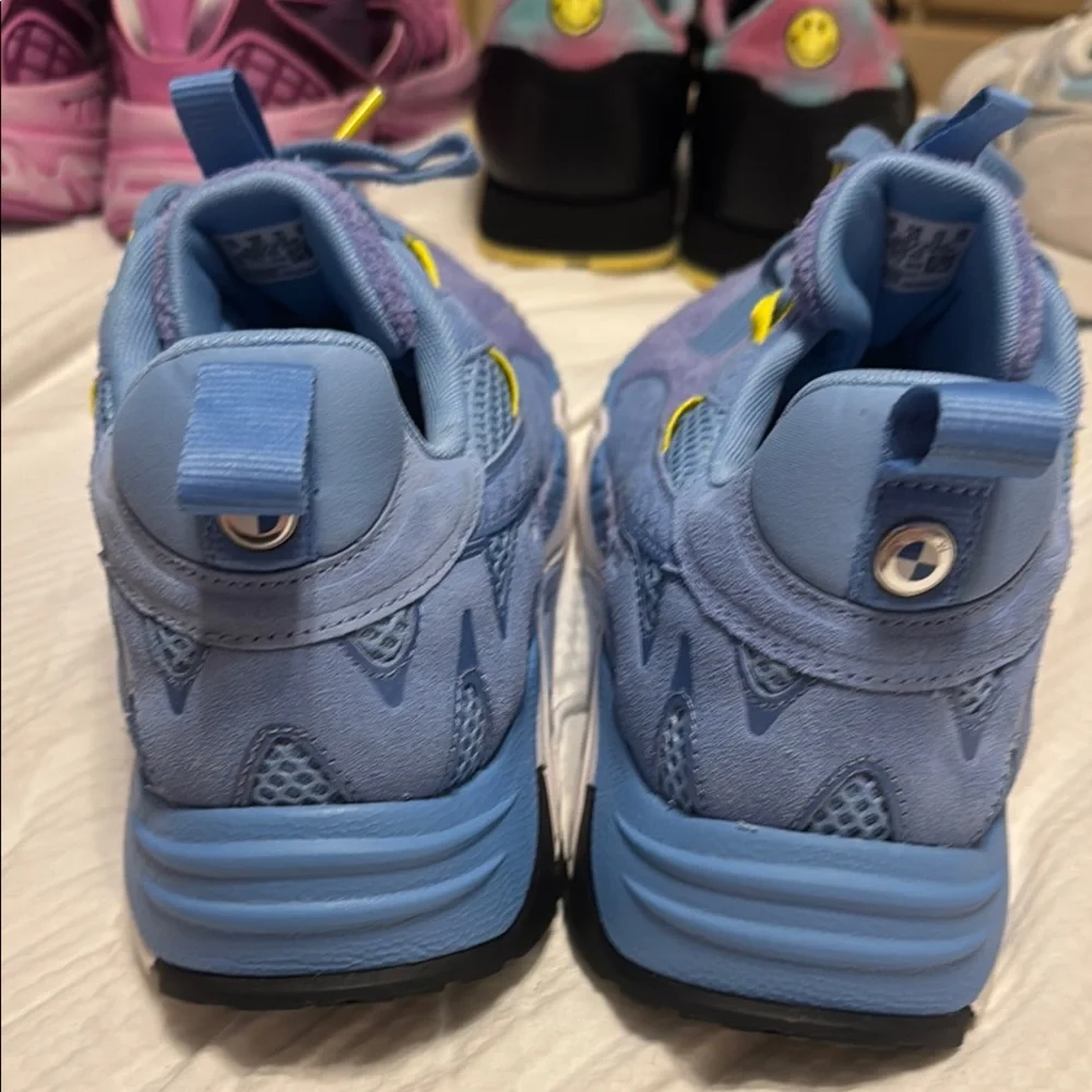Puma RS-X Blue and Yellow Athletic Shoes - Picture 4 of 5